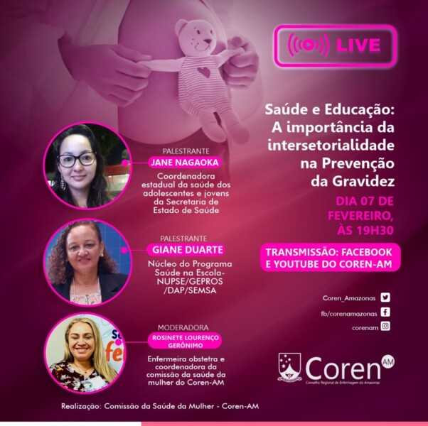 coren-am-promove-live-com-o-tema-saude-e-educacao-a-importancia-da-intersetorialidade-na-prevencao-da-gravidez